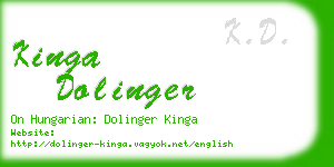 kinga dolinger business card